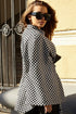 'Eira' Plaid Houndstooth Coat - Celes Fashion